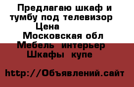 Предлагаю шкаф и тумбу под телевизор › Цена ­ 6 000 - Московская обл. Мебель, интерьер » Шкафы, купе   